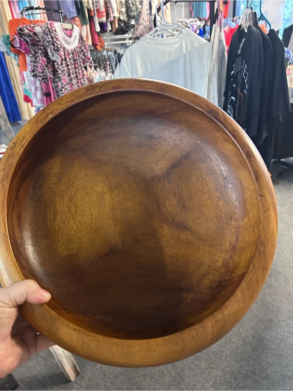 Handcrafted Wooden Serving Bowl - Brown